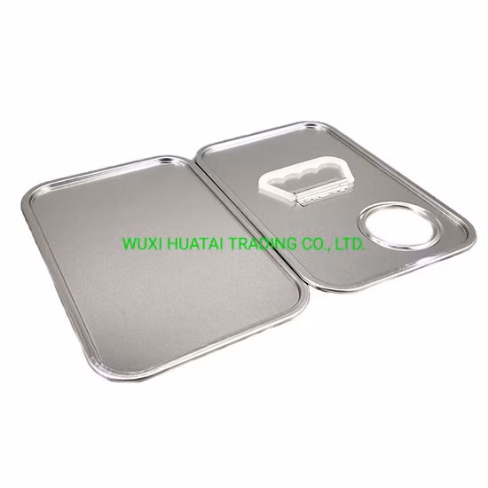 Composants/accessoires de boîtes de conserve d'huile rectangulaires d'un gallon, couvercle supérieur/haut et bas en fer blanc
